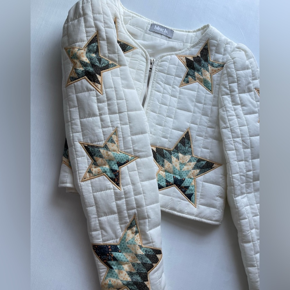 Blue b Women's Star Embroidered Quilted Jacket - Picture 6 of 11